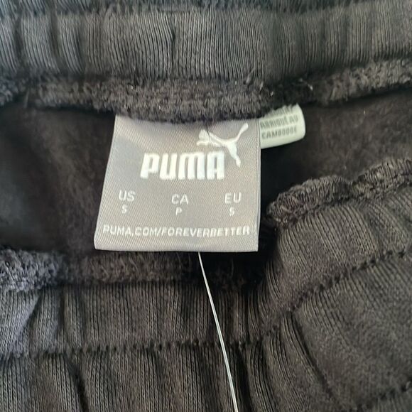 NWT Men's Puma Joggers Sweatpants Black Size Small Pockets Fleece - Picture 5 of 9